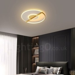 Luminárias de teto embutidas estilo nórdico moderno, ultrafinas e contemporâneas douradas com controle remoto, também podem ser usadas como luminária de parede