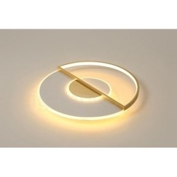 Luminárias de teto embutidas estilo nórdico moderno, ultrafinas e contemporâneas douradas com controle remoto, também podem ser usadas como luminária de parede