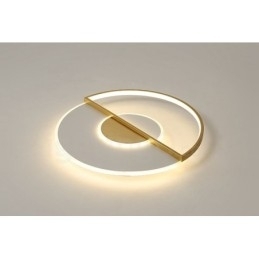 Luminárias de teto embutidas estilo nórdico moderno, ultrafinas e contemporâneas douradas com controle remoto, também podem ser usadas como luminária de parede