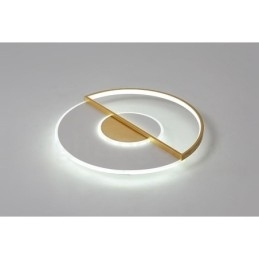 Luminárias de teto embutidas estilo nórdico moderno, ultrafinas e contemporâneas douradas com controle remoto, também podem ser usadas como luminária de parede