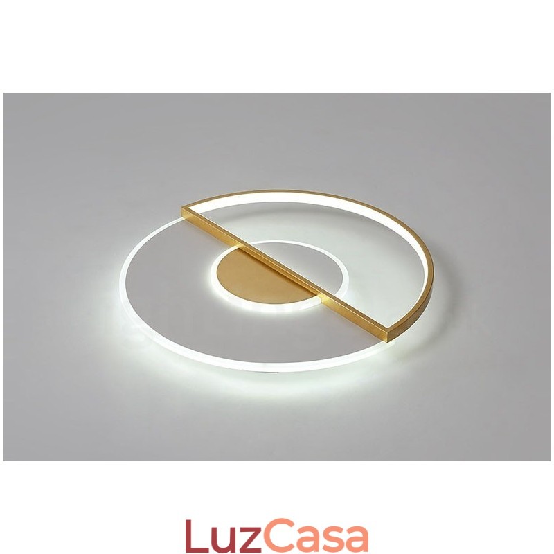 Luminárias de teto embutidas estilo nórdico moderno, ultrafinas e contemporâneas douradas com controle remoto, também podem ser usadas como luminária de parede