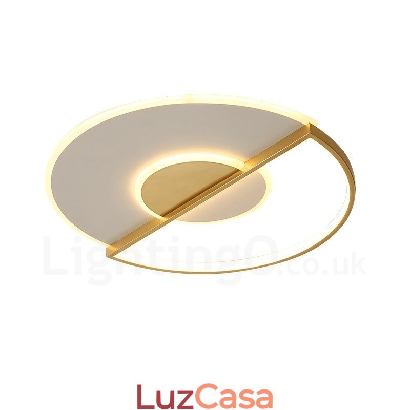 Luminárias de teto embutidas estilo nórdico moderno, ultrafinas e contemporâneas douradas com controle remoto, também podem ser usadas como luminária de parede