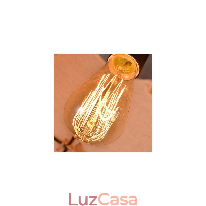 Lustre retrô feito à mão em corda de cânhamo estilo campestre industrial