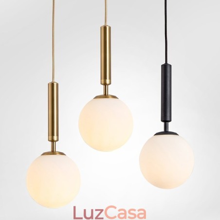 Luminária pendente moderna contemporânea com cúpula de vidro Luminária pendente moderna contemporânea com cúpula de vidro