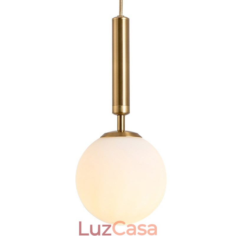 Luminária pendente moderna contemporânea com cúpula de vidro