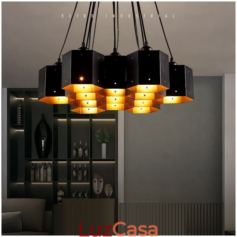 Lustre pendente estilo industrial loft
