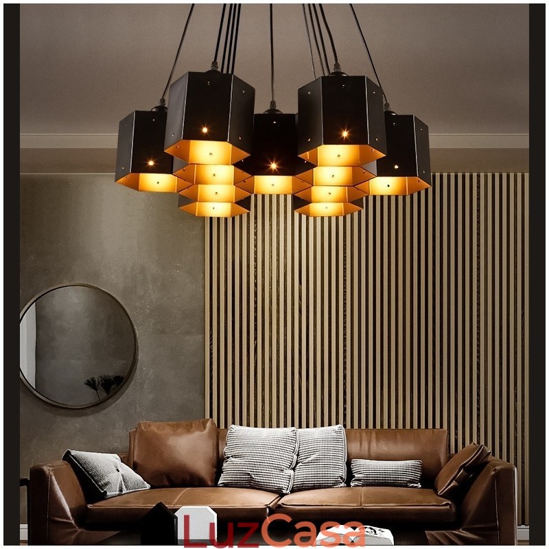 Lustre pendente estilo industrial loft