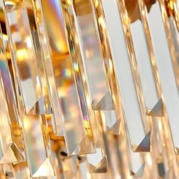 Lustre de pingente de cristal K9 redondo preto e dourado pós-moderno de luxo