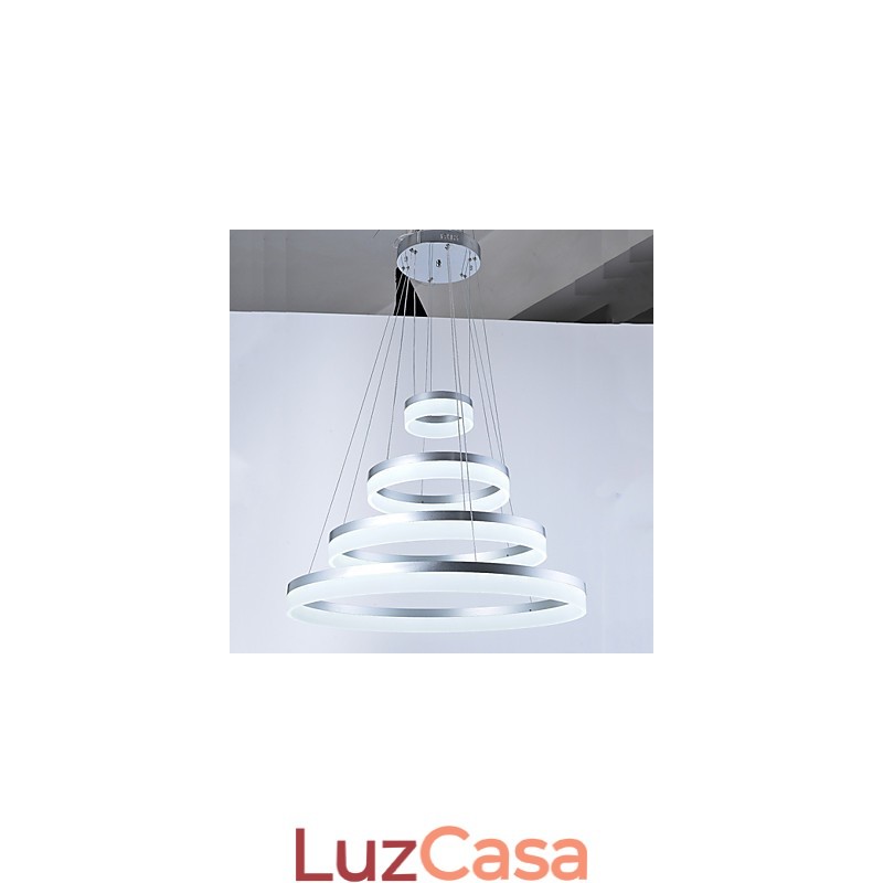 Luminárias pendentes de anel de lustre de acrílico com