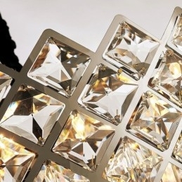 Lustre de pingente de cristal K9 redondo de prata pós-moderno de luxo