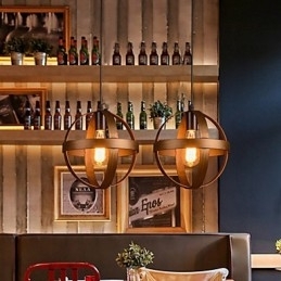 Lâmpada de ferro retrô Lustre moderno minimalista estilo industrial