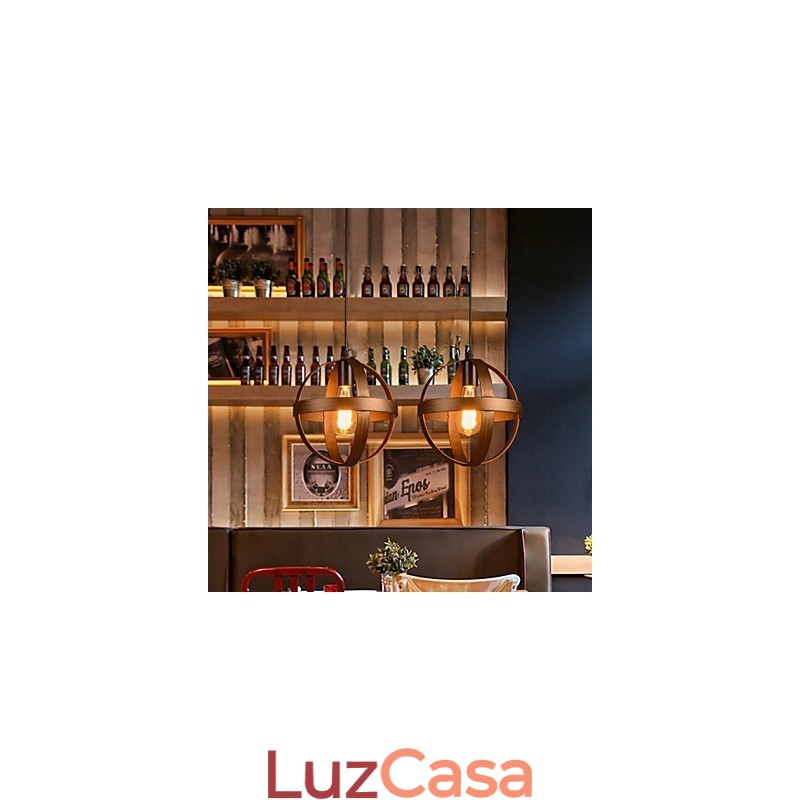 Lâmpada de ferro retrô Lustre moderno minimalista estilo industrial