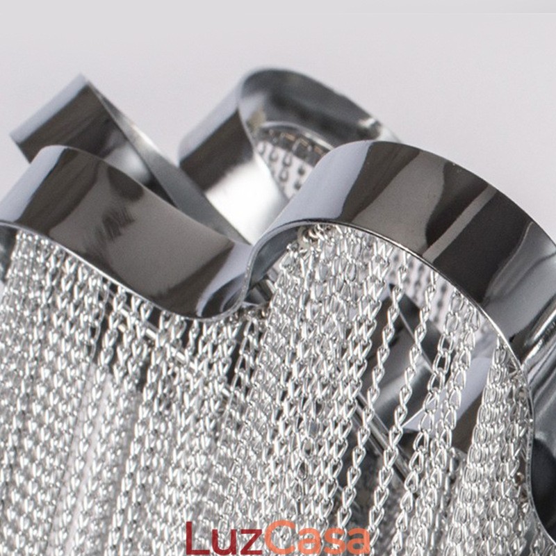 Tassels Chandelier Designer Luz de teto Prata Cor Dourada