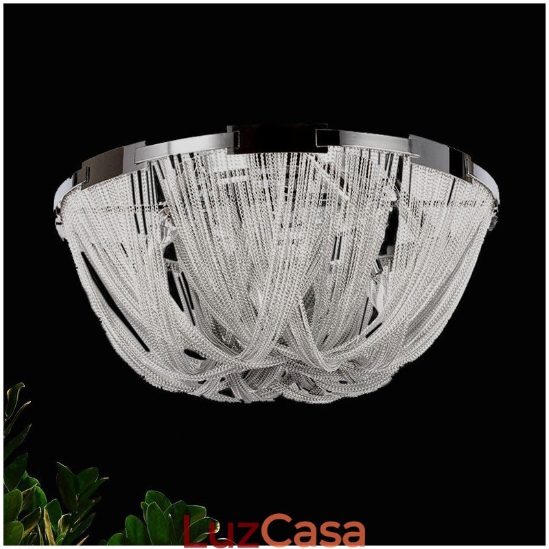 Tassels Chandelier Designer Luz de teto Prata Cor Dourada