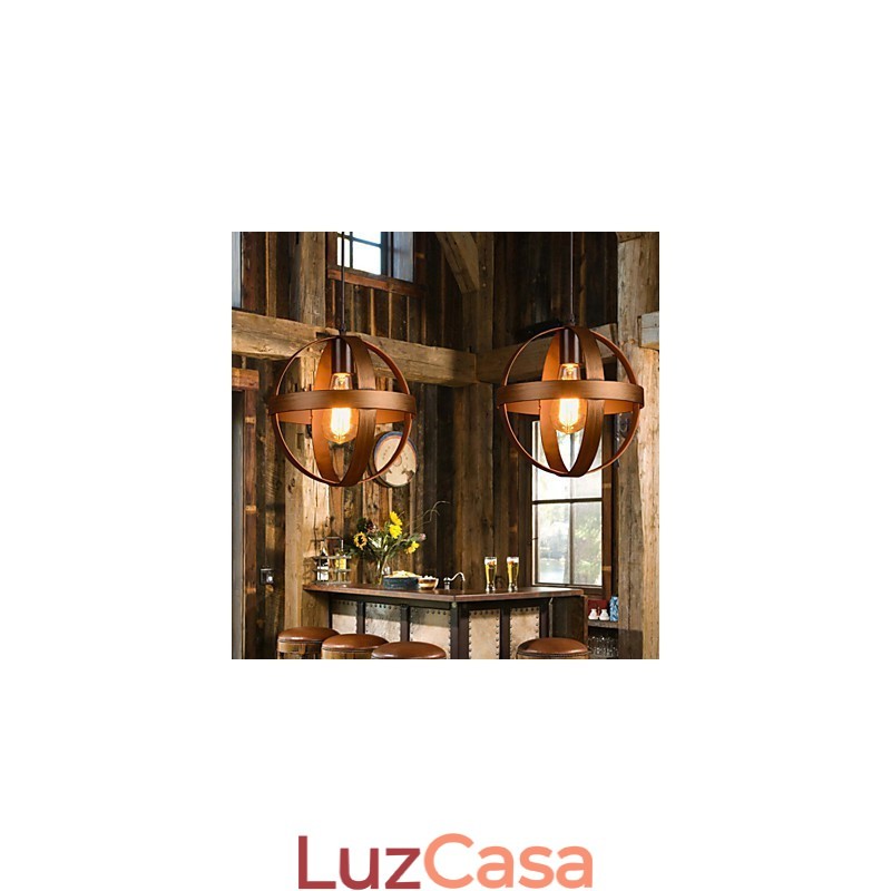 Lâmpada de ferro retrô Lustre moderno minimalista estilo industrial