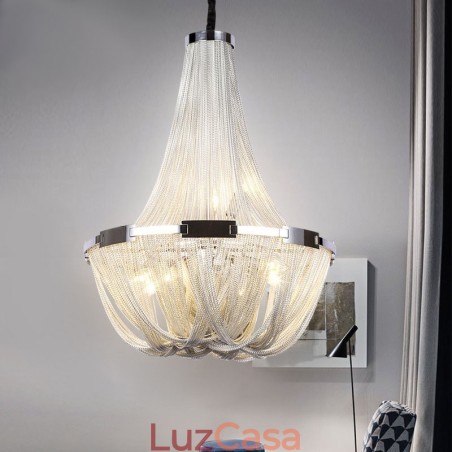 Tassels Chandelier Designer Pendant Light Prata Cor Dourada Tassels Chandelier Designer Pendant Light Prata Cor Dourada