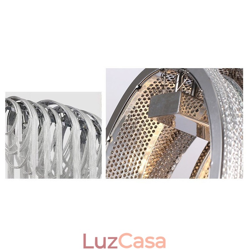 Tassels Chandelier Designer Pendant Light Prata Cor Dourada