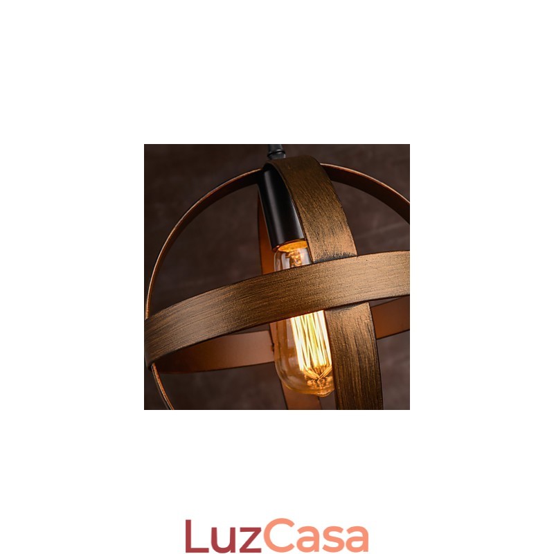 Lâmpada de ferro retrô Lustre moderno minimalista estilo industrial