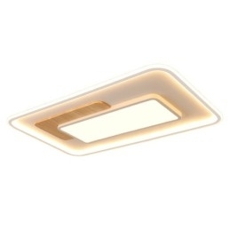 Luminárias de teto retangulares de estilo nórdico moderno e contemporâneo com controle remoto, reguláveis em madeira, também podem ser usadas como luminárias de parede
