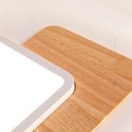 Luminárias de teto retangulares de estilo nórdico moderno e contemporâneo com controle remoto, reguláveis em madeira, também podem ser usadas como luminárias de parede