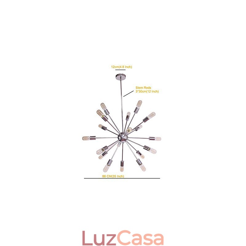Lustre moderno globo sala de estar pingente jantar compras loja noite metal cromo