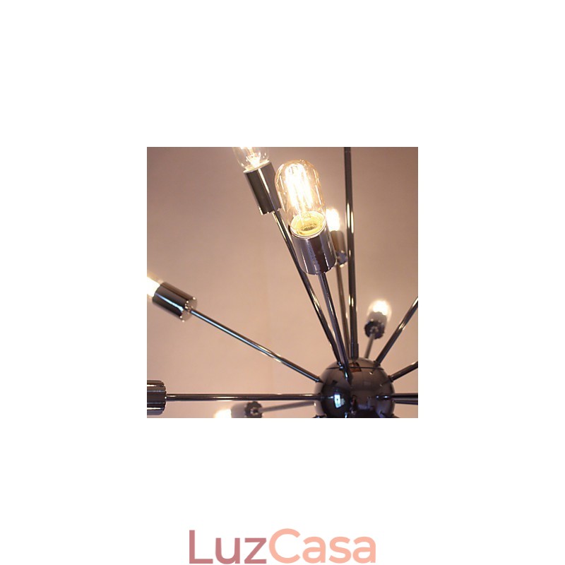 Lustre moderno globo sala de estar pingente jantar compras loja noite metal cromo