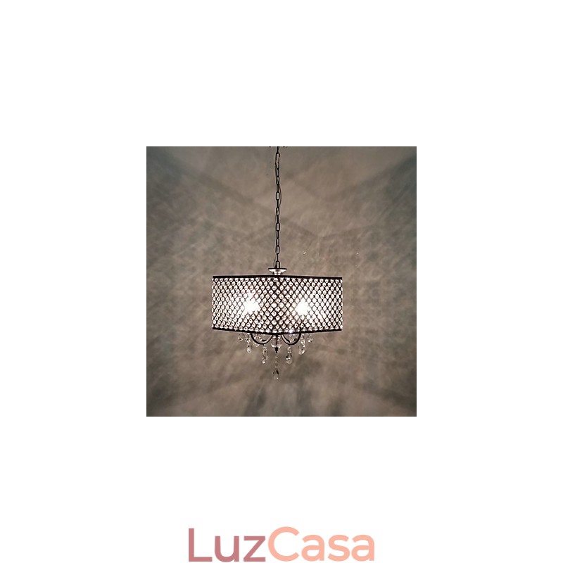 Lustre de metal com pintura de cristal clássico tradicional