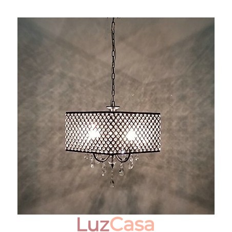 Lustre de metal com pintura de cristal clássico tradicional