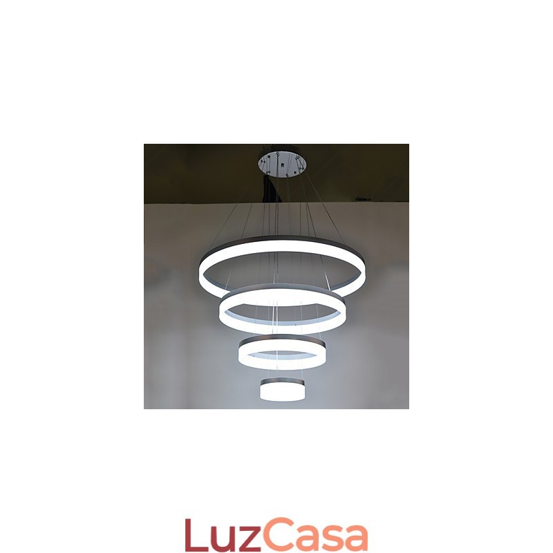 Luminárias pendentes de anel de lustre de acrílico com