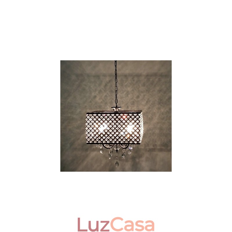 Lustre de metal com pintura de cristal clássico tradicional