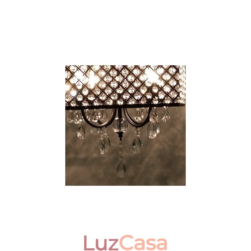 Lustre de metal com pintura de cristal clássico tradicional