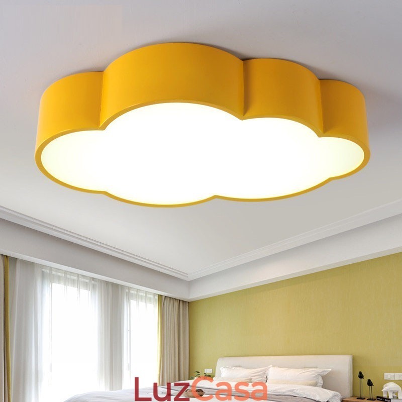 Macaron Multi color Cloud Modern Nordic Style Flush Mount Ceiling Lights com sombra de acrílico