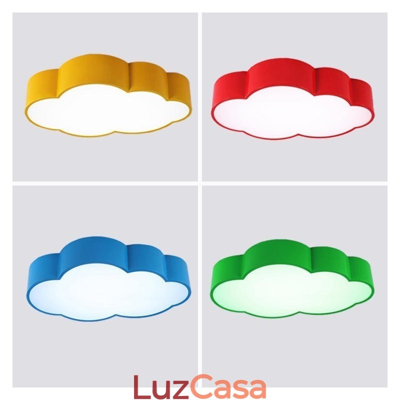 Macaron Multi color Cloud Modern Nordic Style Flush Mount Ceiling Lights com sombra de acrílico