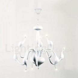 Lustre de metal galvanizado contemporâneo moderno de 9 luzes