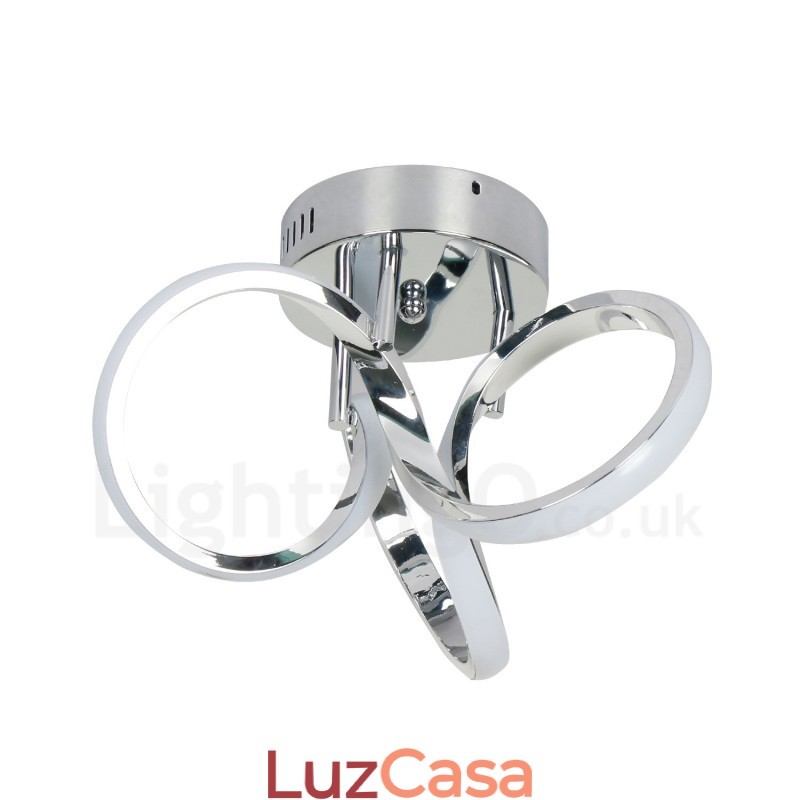 Triac Switch Dimmable Chrome Moderno Contemporâneo Estilo Nórdico Montagem Embutida Luz de Teto Redonda