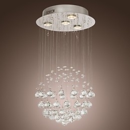 Lustre de luxo moderno cristal 4 luzes