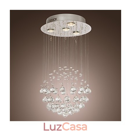 Lustre de luxo moderno cristal 4 luzes Lustre de luxo moderno cristal 4 luzes