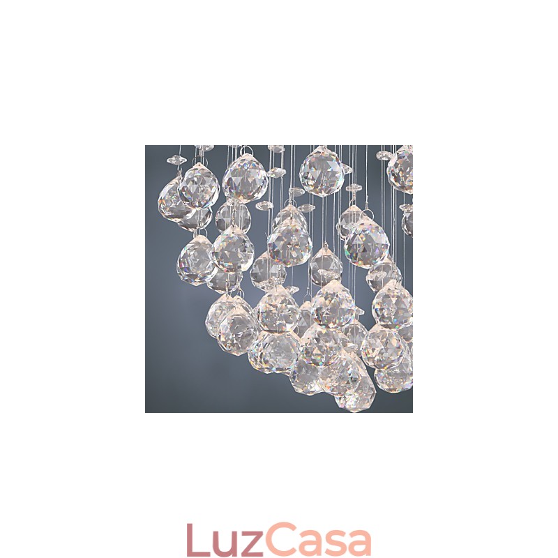 Lustre de luxo moderno cristal 4 luzes