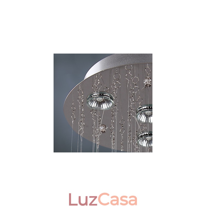 Lustre de luxo moderno cristal 4 luzes
