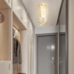 Luminária de teto longa nórdica com faixa longa e brilhante
