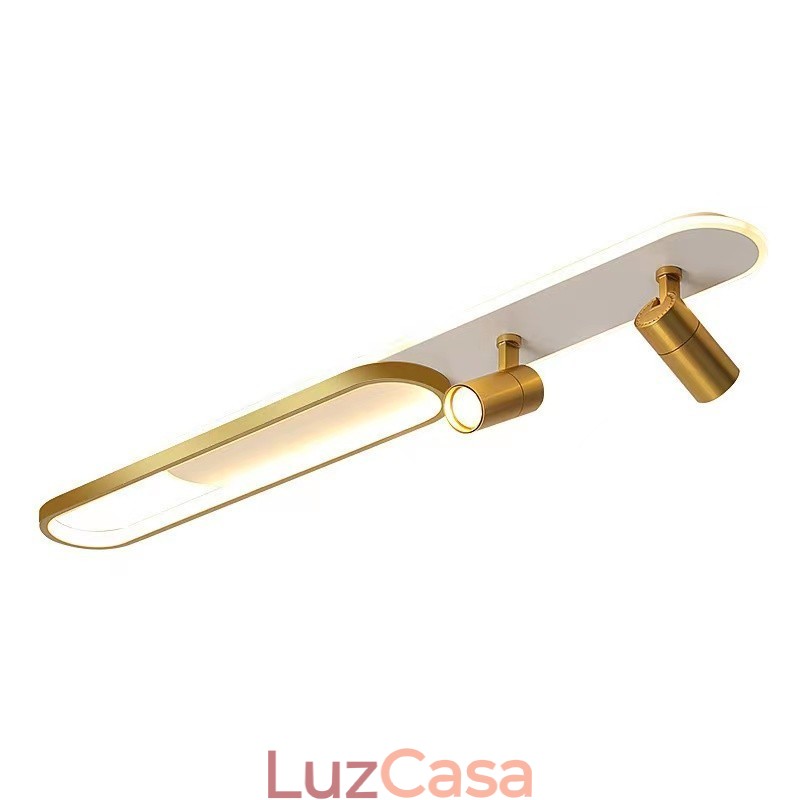 Luminária de teto longa nórdica com faixa longa e brilhante