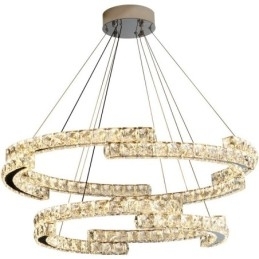 Luminária pendente de cristal redonda de luxo K9 para teto interno