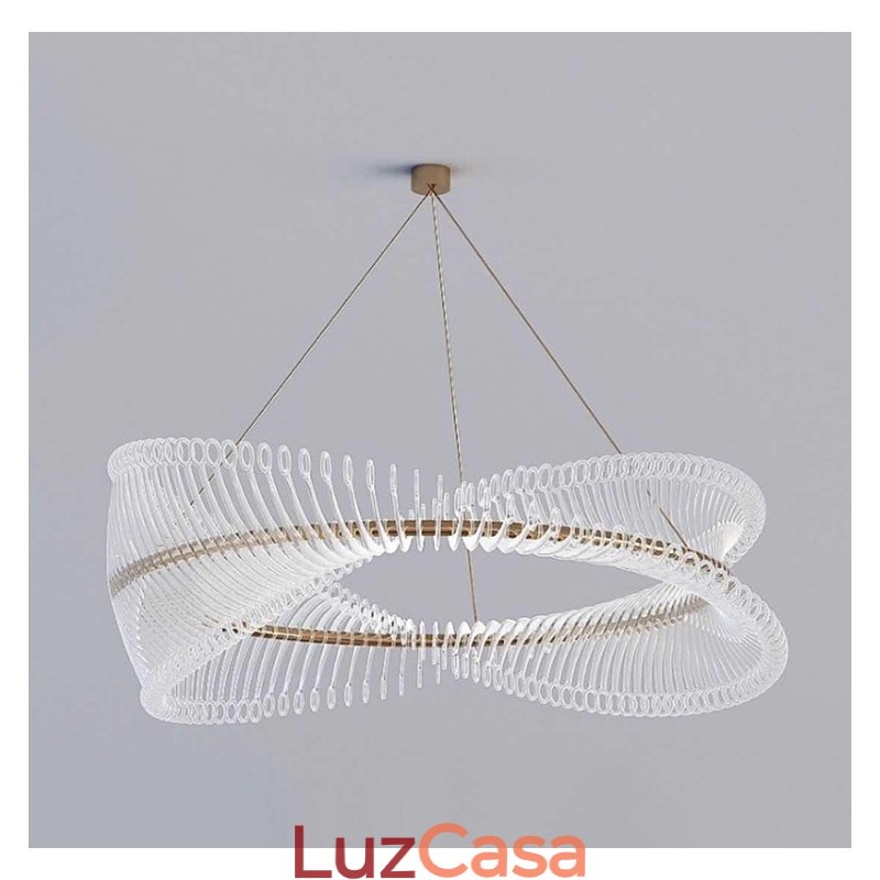 Pendente de luz de tira de círculo pós-moderno