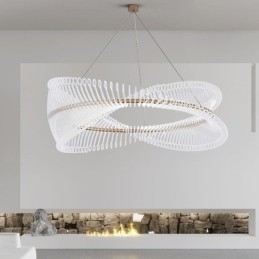 Pendente de luz de tira de círculo pós-moderno