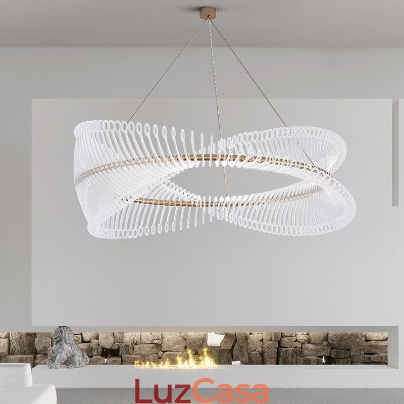 Pendente de luz de tira de círculo pós-moderno