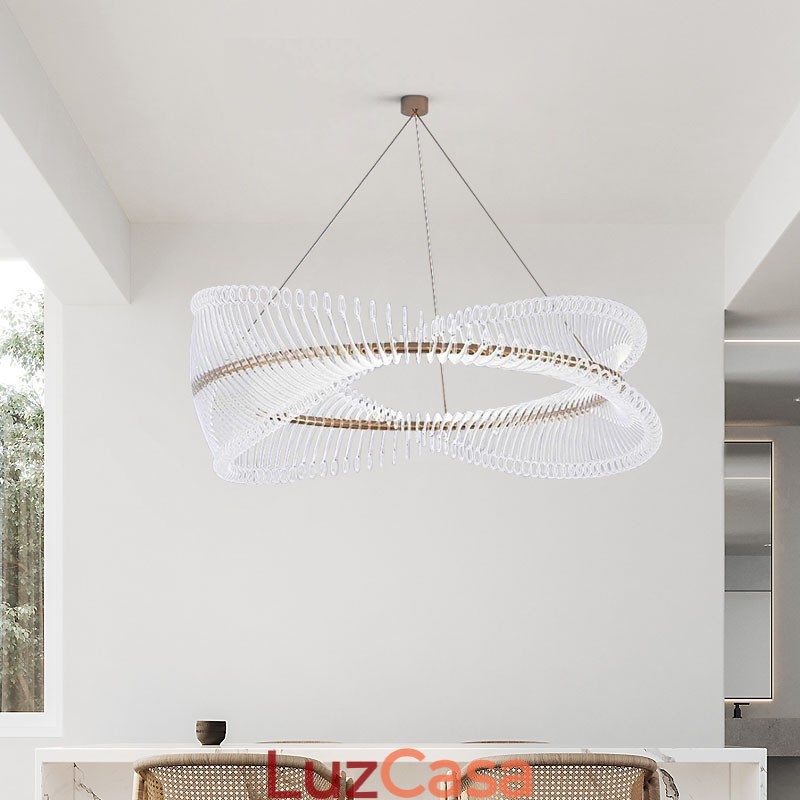 Pendente de luz de tira de círculo pós-moderno