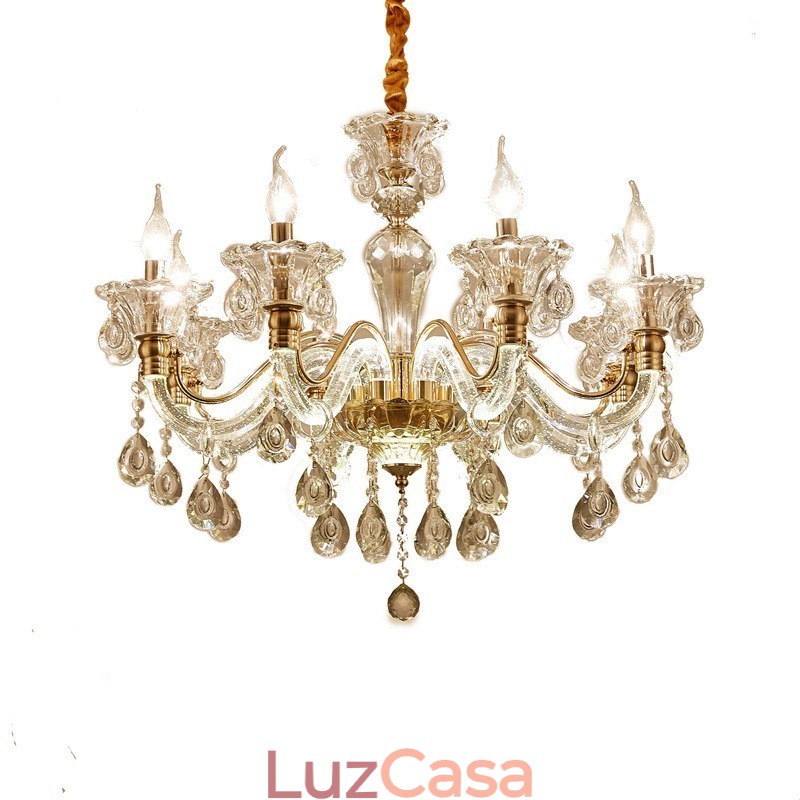 Lustre de Cristal de Luxo Lustre de Cristal K9 com Braço Brilhante