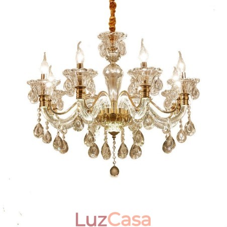 Lustre de Cristal de Luxo Lustre de Cristal K9 com Braço Brilhante Lustre de Cristal de Luxo Lustre de Cristal K9 com Braço Brilhante
