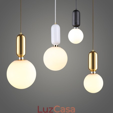 Luminária pendente moderna contemporânea com cúpula de vidro Luminária pendente moderna contemporânea com cúpula de vidro