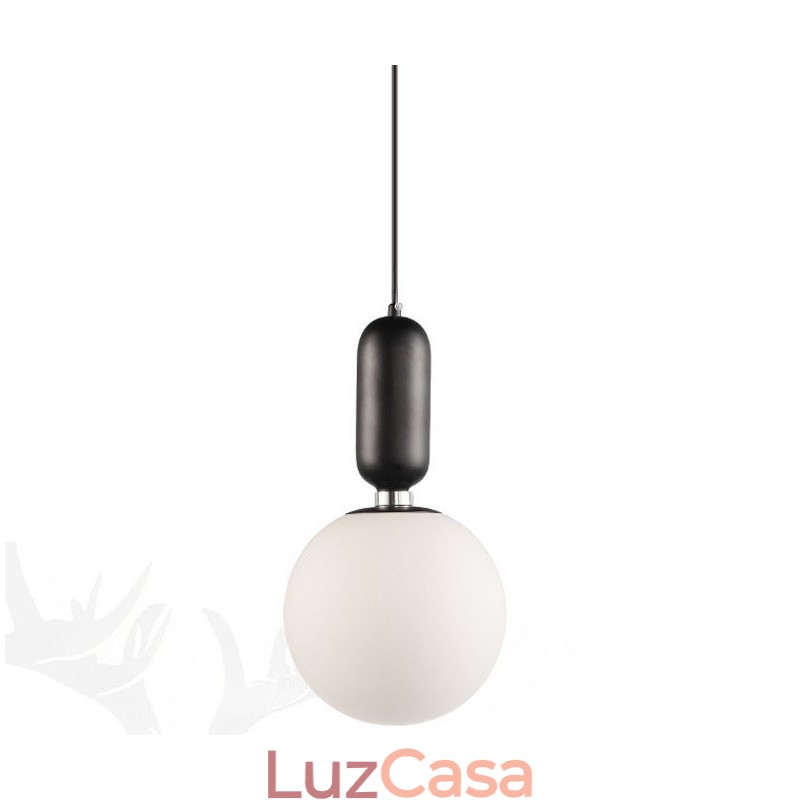 Luminária pendente moderna contemporânea com cúpula de vidro